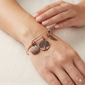 Earth Angel “Unique” Charm Bracelet | Tree of Life Angel Wing Copper